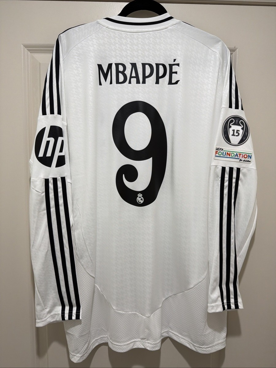 Mbappe #9 Mens 2XL Adidas Real Madrid UCL Home Fan Jersey | eBay