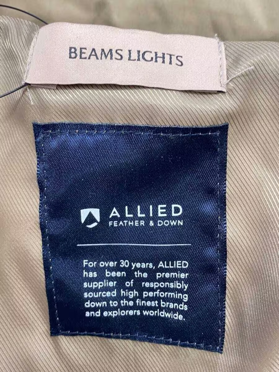 BEAMS Lights Down Jacket, Size 36, Polyester, BRW… - image 3