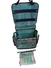 Thirty-One 11 pc Set Paradise Pop Hanging Toiletry Vanity Makeup Travel Kit Bag