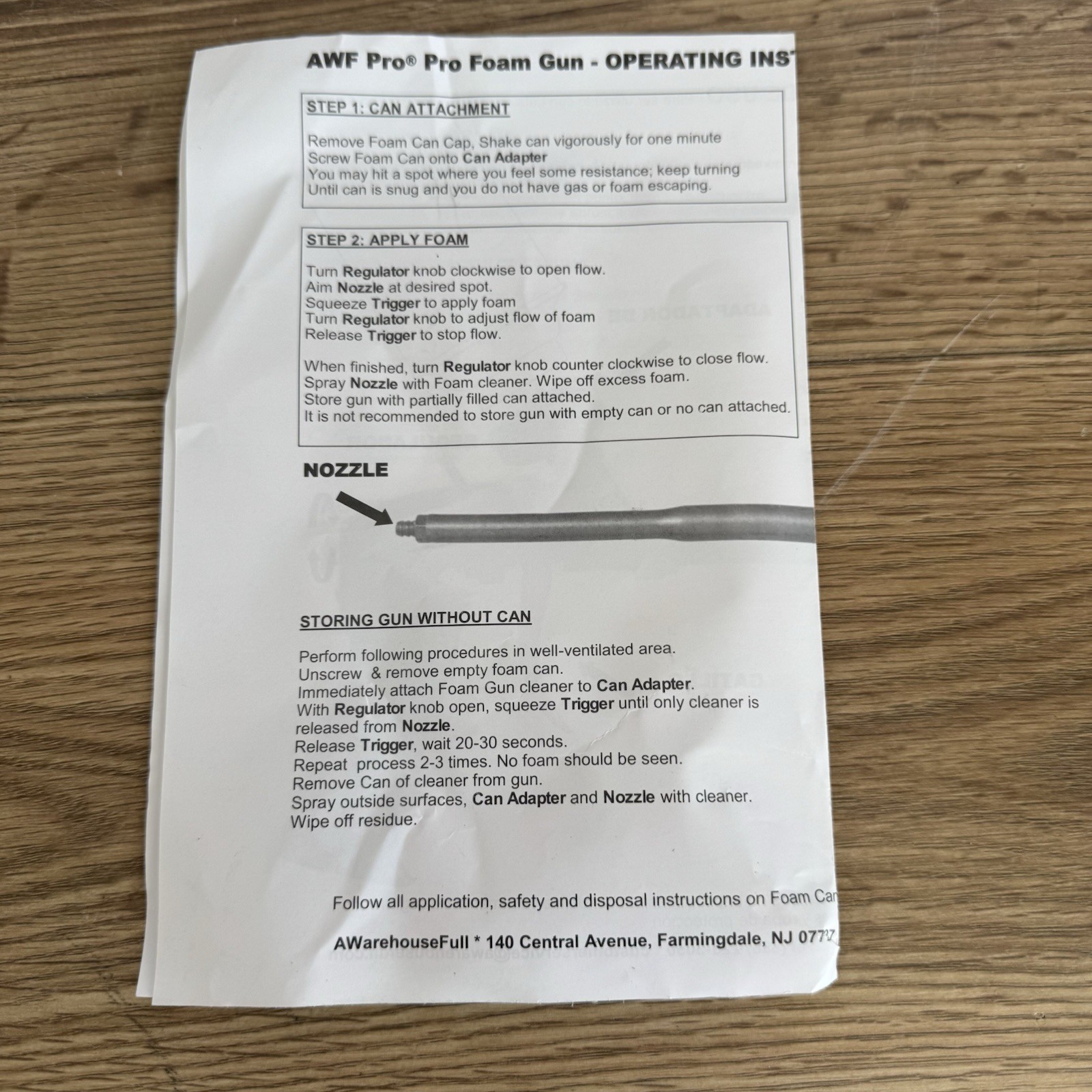 Pro Foam Gun, 40 inch (100 cm) Barrel, Swivel Tip, Teflon Coated, AWF Pro