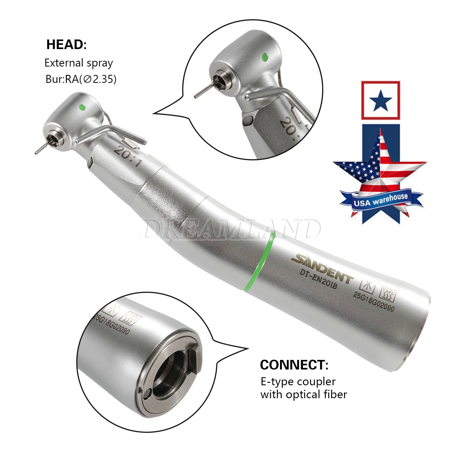 Optica Dental Implant Contra Angle Fit KAV SURGmatic S201 L
