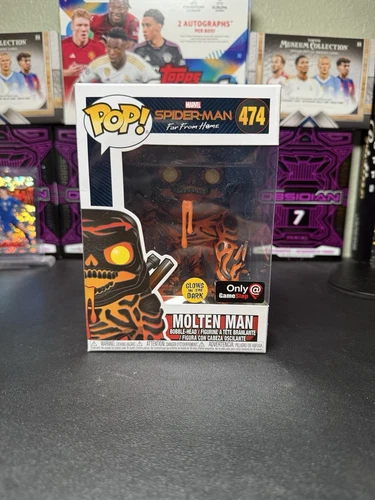 Funko Pop! Marvel Spider-Man Far From Home Molton Man #474 GITD Glows GameStop