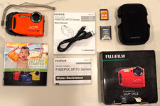 Fujifilm Finepix XP70 16MP Waterproof Digital Camera  SD  Case  Tested 