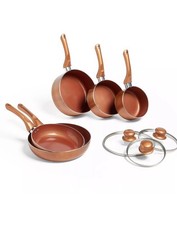 Image of 5 Piece Pan Set, Copper Stainless Steel Pan Set, Suitable For All Hob Types wear