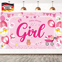 Babyparty Banner Jungen Stoff 185X110Cm FüR Gender Reveal Baby Shower Dekoration