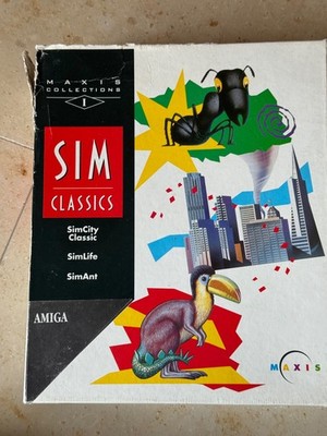 Sim Classics (Maxis 1993) Amiga (Box, Manual, 9 Disks) SimCity SimLife SimAnt