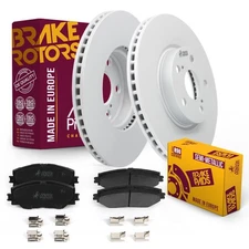 Front Disc Brake Pad Set & Brake Rotor Kit for Corolla Matrix Vibe Scion xD