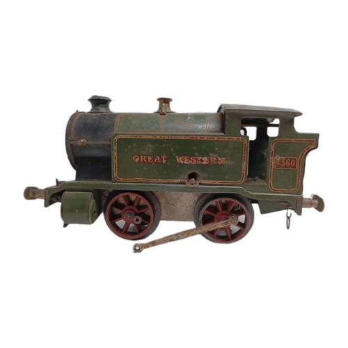 Tolle Western Lokomotive 0-4-0 Spur O 4560 ohne Verpackung Uhrwerk zur Reparatur | Zustand: For parts or not working