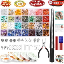 Complete Crystal Jewelry Making Kit for Adults – 1660 Pieces in 28 Vibrant Co...