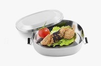 Weis 173053 Vesperdose Lunchbox Brotdose Edelstahl 140X180X60Mm Mit 2 Klammern