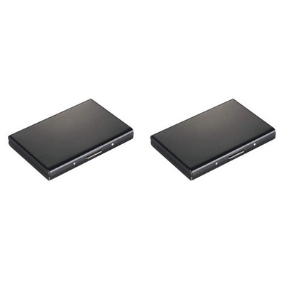 2x Metall Kartenetui Geldbörse, dünne Edelstahl Metall Geldbörsen RFID2136