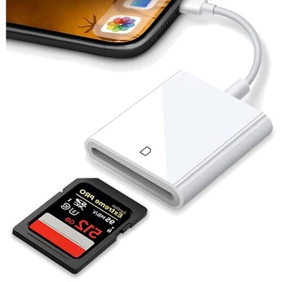 SD-Kartenleser für iPhone/iPad Weiß Lightning-Konnektivität