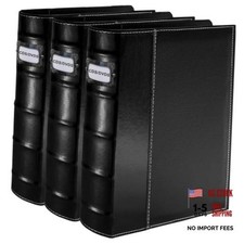 PU Leather CD/DVD Storage Binder with Zipper - Holds 168 Discs 84 3 Pack