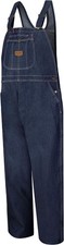 NWT Red Kap Denim Bib Overalls 44x34 Button Fly 100 Cotton Workwear Blue Men