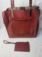 Red Leather Marc New York Andrew Marc Handbag Tote