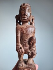 statue en bois amerique du sud, style mochica