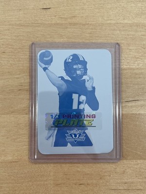 DJ Bordeaux 2025 Leaf Eclectic Signature Series Football 1/1 Printing Plate
