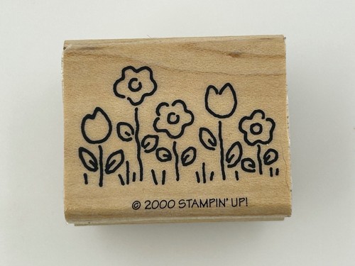 Stampin' Up! Wood Mount Rubber Stamp Floral Flowers Card Making