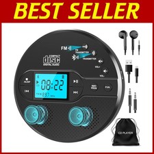 Bluetooth Portable CD Player with FM Transmitter