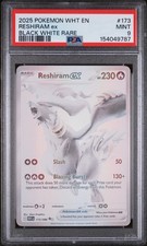 2025 POKEMON WHT EN-WHITE FLARE BLACK WHITE RARE #173 RESHIRAM EX PSA 9 on eBay