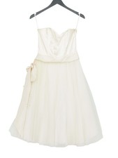 Coast A-Line Midi Dress UK8 in White