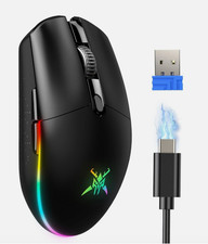 TECKNET TK-GM001 Wireless Gaming Mouse 8000 DPI RGB Black LED Lights