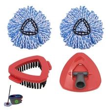 4 Pieces Mop Head Replacement Set Compatible with Ocedar RinseClean 2 Tank Sy...
