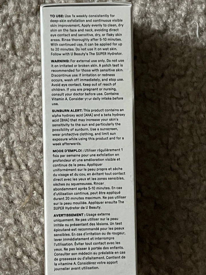 PRICE DROP U Beauty RESURFACING Flash Peel For Face ~ 30mL / 1 Fl Oz SEALED BOX - Image 2 of 4