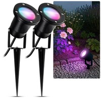 2X Gartenstrahler Kari Erdspieß Schwarz IP65 Mit Wifi Rgb GU10 Licht Gartenlampe