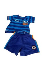 New Converse Boys Infant Baby Size 6 9 Months 2 Piece Set Outfit Tee Striped Sho