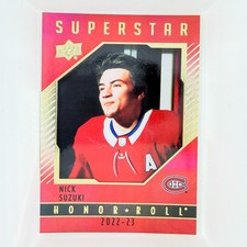 2022-23 Nick Suzuki Honor Roll Red Rainbow Upper Deck Series 1 Hockey Canadiens!
