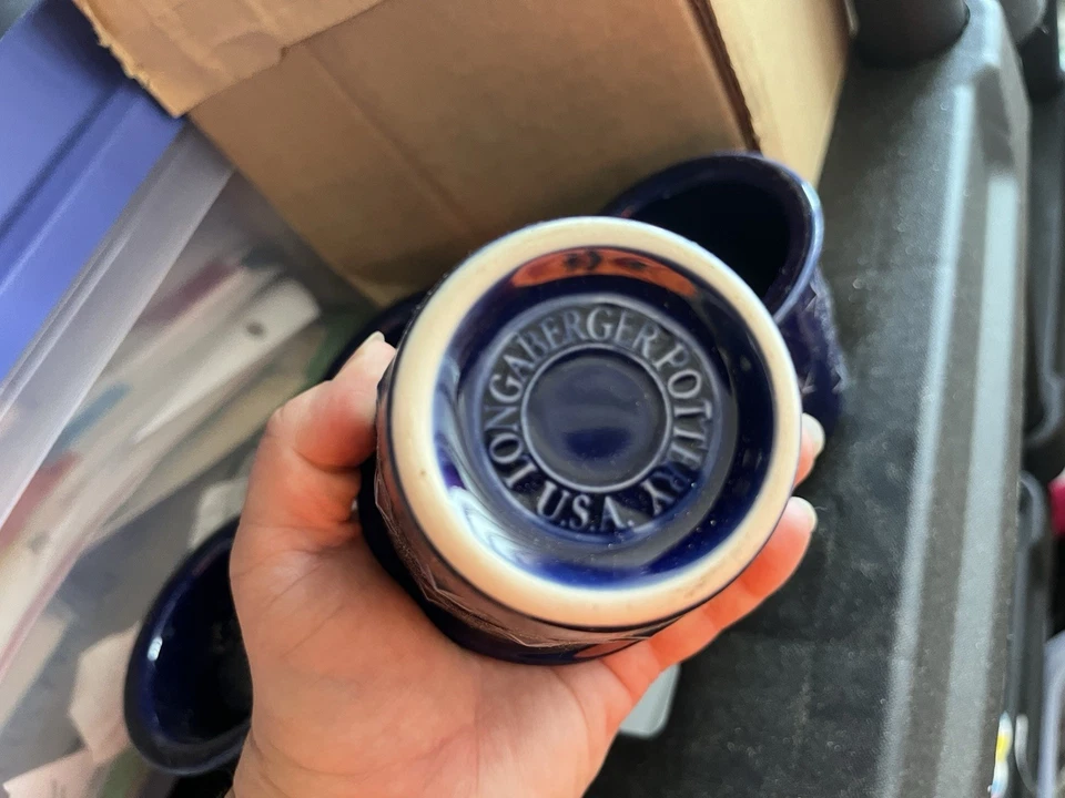 Juego de 4 Candelabros Votivos Longaberger Orgullosamente American Star Azul EE. UU. 2002 Foto 4 de 4