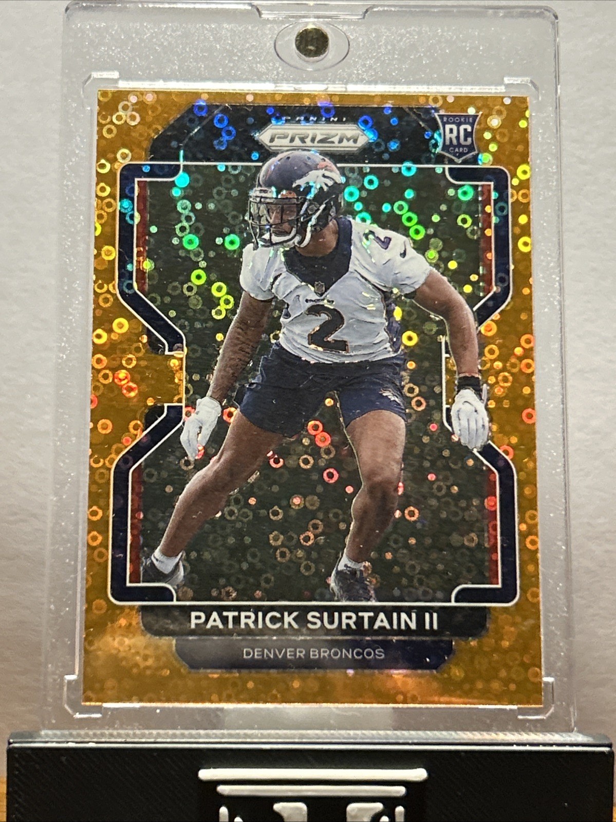 Patrick Surtain II 2021 Panini Prizm Rookie Orange Disco Prizm BRONCOS RC #374