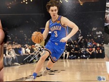 Josh Giddey OKLAHOMA CITY THUNDER STAR SIGNED 11x14 PHOTO Beckett Authentic