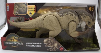 Jurassic World Rebirth Distortus Rex Rumble N Rampage Mattel Dinosaur New Works