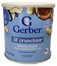 Gerber Lil Crunchies Vanilla Maple Baked Grain Snacks 1.48 oz
