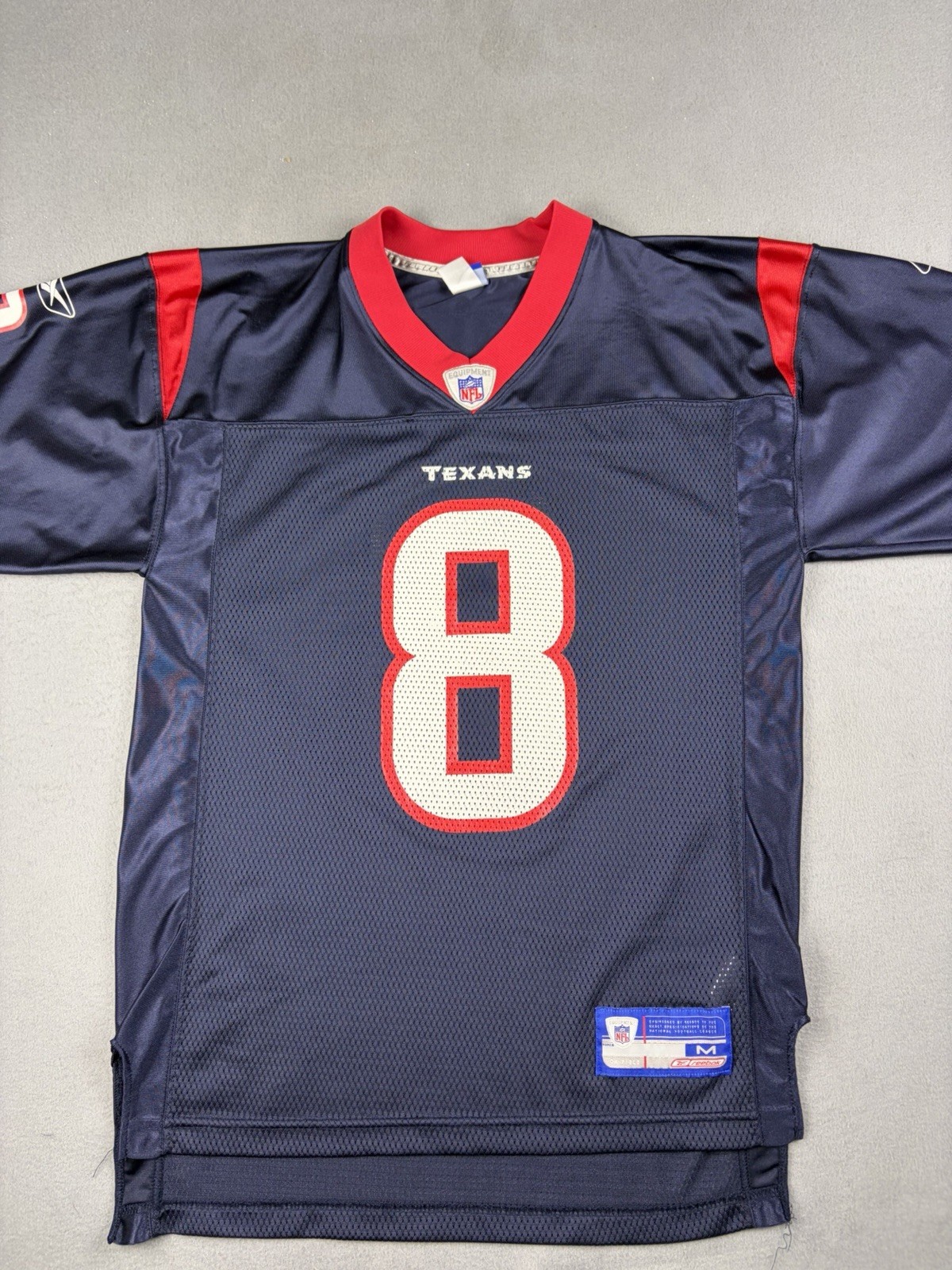Reebok Houston Texans David Carr #8 Jersey Men’s Size Medium Blue NFL Football