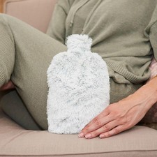 Image of Warmies Marshmallow Grey Microwavable Bottle Soothing Heat and Lavender Comfort