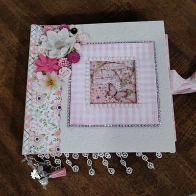 Gorgeous- Memory-Keepsake- Album-Scrapbook-It's a Girl. See Photos-Too Cute! 3D.
