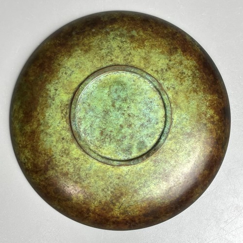 Danish Tinos Art Deco Bronze Plate w/ Verdigris Patina King Christian X 1930s - Picture 2 of 17