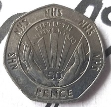 1998 UK 50p NHS 50th Anniversary