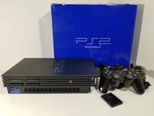 ¤ Sony PlayStation 2 Fat Black SCPH-39001 Console ¤ PS2 In OEM Box All Wires