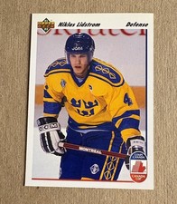 1991-92 Upper Deck Hockey #26 Niklas Lidstrom Rc - Sweden / Red Wings