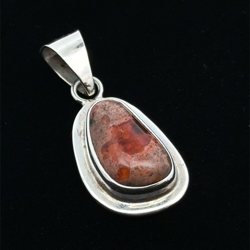 925 Sterling Silver Mexican Cantera Opal Pendant, 9.2g