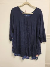 Cool Melon Womens Top Floral Print 3/4 Sleeve Blouse Shirt Size Unspecified