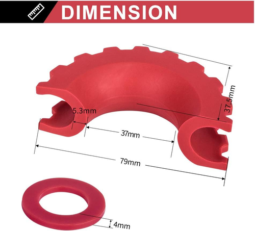 Kit Isolatore Anello/Gancio D,1 Paio Isolatore Anello D Rosso e 4 Pezzi Rondelle Dring C - Foto 3 di 7