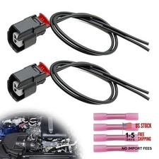 2Pcs ABS Wheel Speed Sensor Wiring Harness Connector Pigtail Plug Compatible
