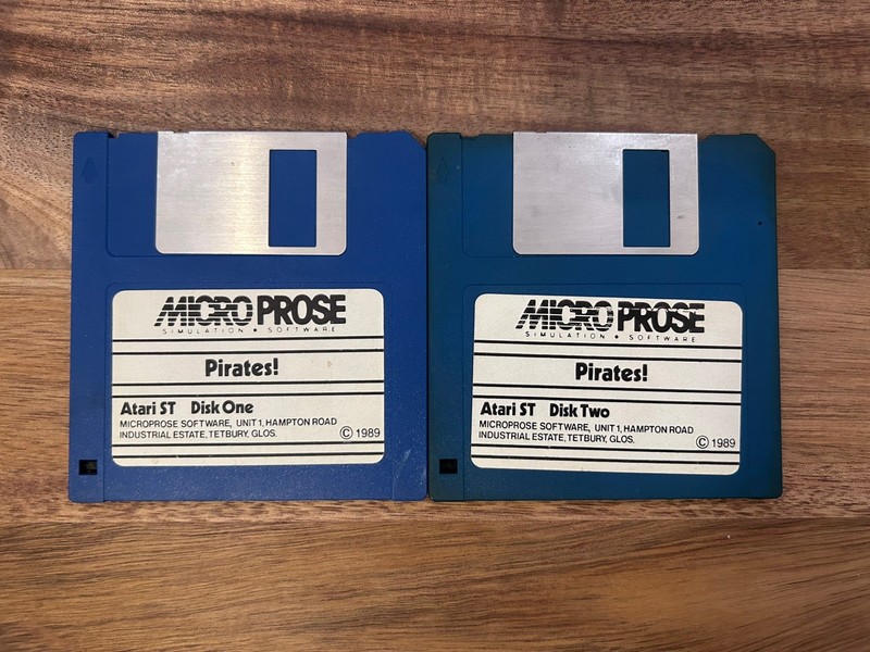 Pirates By Microprose Atari ST Game Disks Only Vintage Rare 1989 Sid Meier's