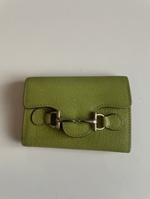 GUCCI Horsebit 6 Ring Key Case Wallet Leather Green Authentic Vintage