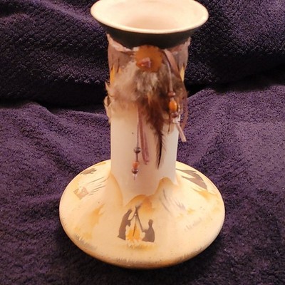 Decorative Native American Style Fired Clay Vase